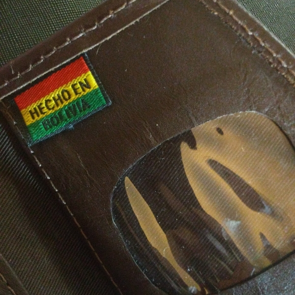 Leather wallet handmade brown - Picture 3 of 5